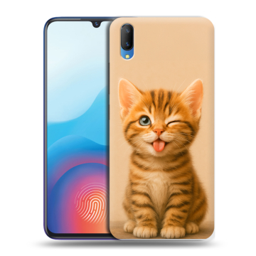 Пластиковый чехол на Vivo V11 с принтом котенок