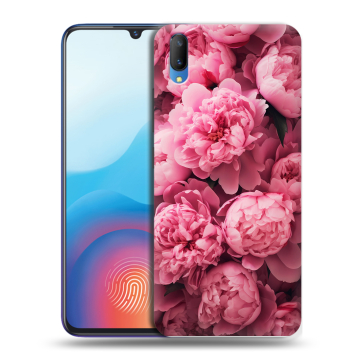 Пластиковый чехол на Vivo V11 с принтом цветы пионы