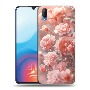 Пластиковый чехол на Vivo V11 с принтом Розовые розы