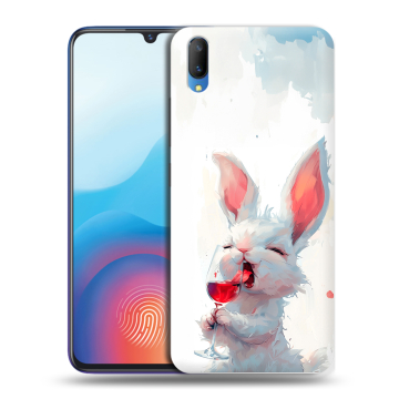 Пластиковый чехол на Vivo V11 с принтом кролик зайчик