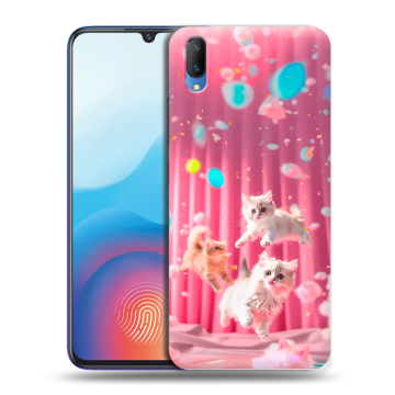 Пластиковый чехол на Vivo V11 с принтом милые котики