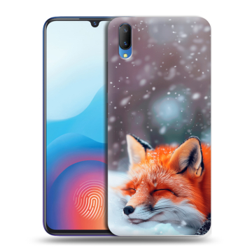 Пластиковый чехол на Vivo V11 с принтом лиса