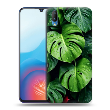 Пластиковый чехол на Vivo V11 с принтом Листья