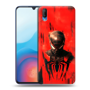 Пластиковый чехол на Vivo V11 с принтом человек паук spiderman