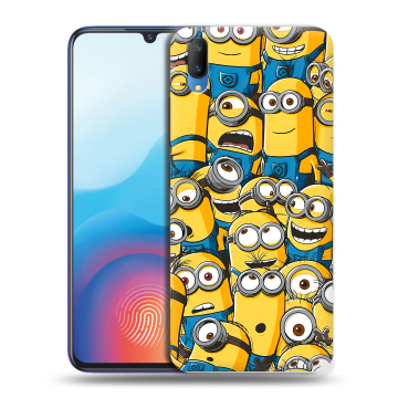Пластиковый чехол на Vivo V11 с принтом Миньоны