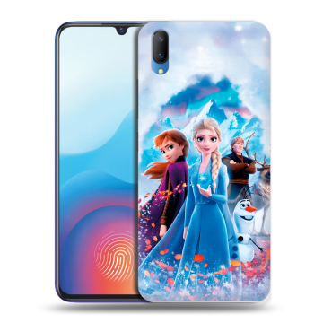 Пластиковый чехол на Vivo V11 с принтом Холодное сердце Frozen