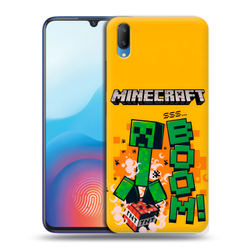 Пластиковый чехол на Vivo V11 с принтом Майнкрафт Minecraft