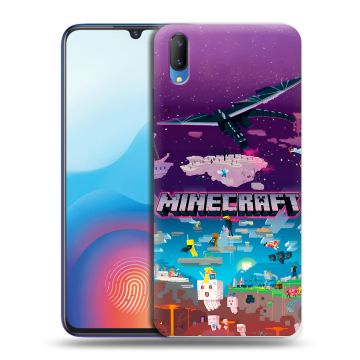 Пластиковый чехол на Vivo V11 с принтом Майнкрафт Minecraft