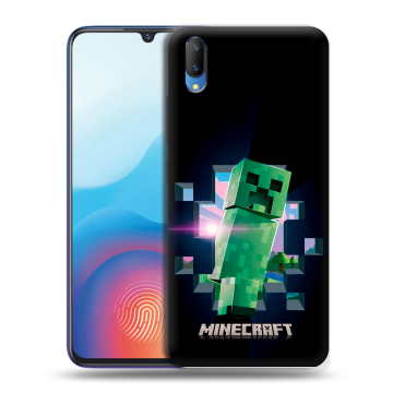 Пластиковый чехол на Vivo V11 с принтом Майнкрафт Minecraft