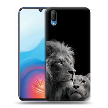 Пластиковый чехол на Vivo V11 с принтом Лев кошки