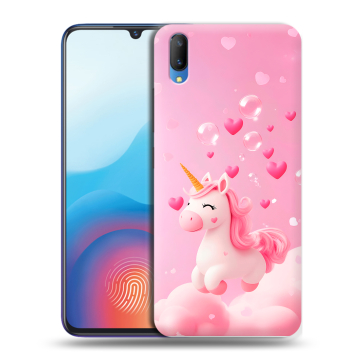 Пластиковый чехол на Vivo V11 с принтом Единорог