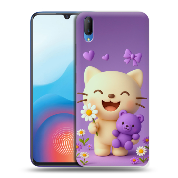 Пластиковый чехол на Vivo V11 с принтом для девочек