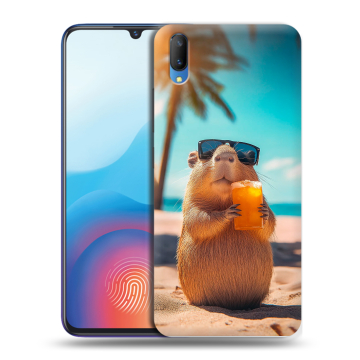 Пластиковый чехол на Vivo V11 с принтом Капибара Пластиковый чехол на Vivo V11 с принтом Капибара