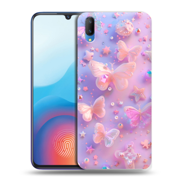 Пластиковый чехол на Vivo V11 с принтом Бабочки Пластиковый чехол на Vivo V11 с принтом Бабочки