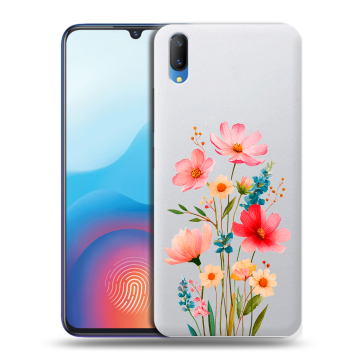 Пластиковый чехол на Vivo V11 с принтом Цветы