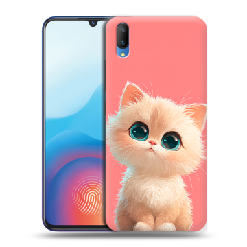 Пластиковый чехол на Vivo V11 с принтом Розовый котенок