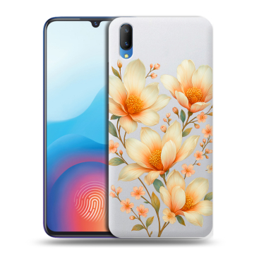 Пластиковый чехол на Vivo V11 с принтом Цветы