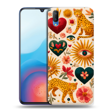 Пластиковый чехол на Vivo V11 с принтом Модный принт