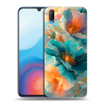 Пластиковый чехол на Vivo V11 с принтом Цветы