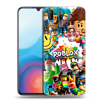 Пластиковый чехол на Vivo V11 с принтом Roblox Роблокс