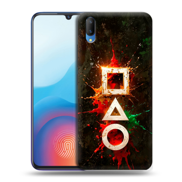 Пластиковый чехол на Vivo V11 с принтом Squid Game Игра кальмара