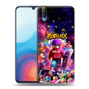 Пластиковый чехол на Vivo V11 с принтом Roblox Роблокс
