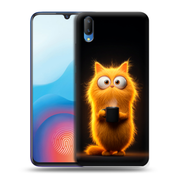 Пластиковый чехол на Vivo V11 с принтом Смешной кот