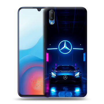 Пластиковый чехол на Vivo V11 с принтом Mercedes Мерседес