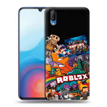 Пластиковый чехол на Vivo V11 с принтом Roblox Роблокс