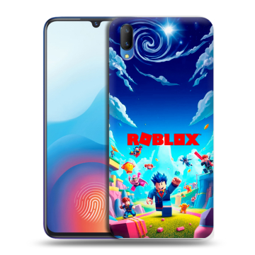 Пластиковый чехол на Vivo V11 с принтом Roblox Роблокс