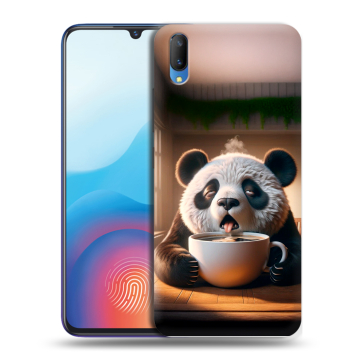 Пластиковый чехол на Vivo V11 с принтом смешная панда