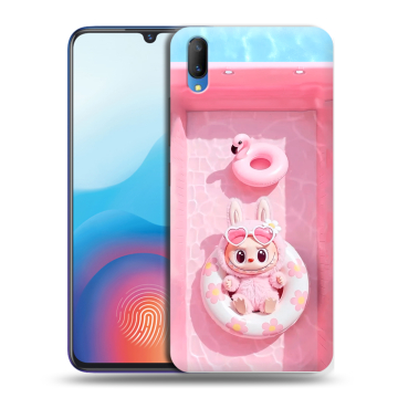 Пластиковый чехол на Vivo V11 с принтом Labubu Лабубу