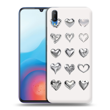 Пластиковый чехол на Vivo V11 с принтом Y2K сердечки
