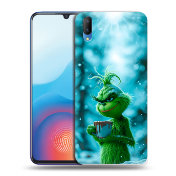 Пластиковый чехол на Vivo V11 с принтом Новый год гринч