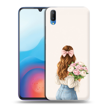 Пластиковый чехол на Vivo V11 с принтом женский