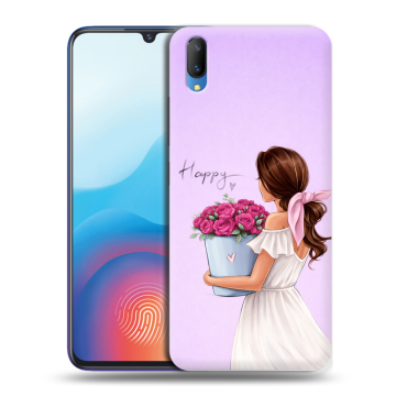 Пластиковый чехол на Vivo V11 с принтом женский
