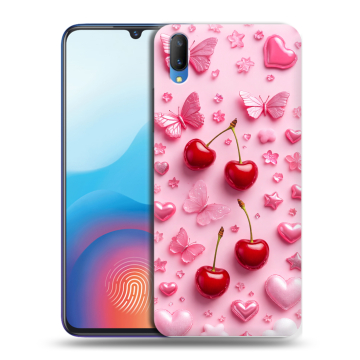 Пластиковый чехол на Vivo V11 с принтом для девочек