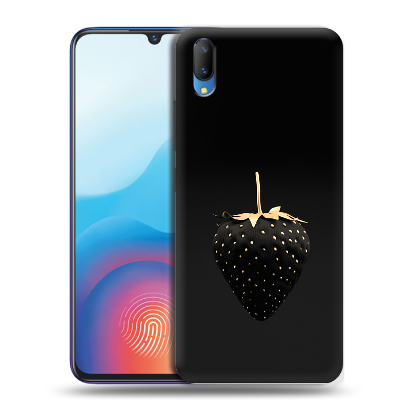 Пластиковый чехол на Vivo V11 с принтом Черная клубника Пластиковый чехол на Vivo V11 с принтом Черная клубника