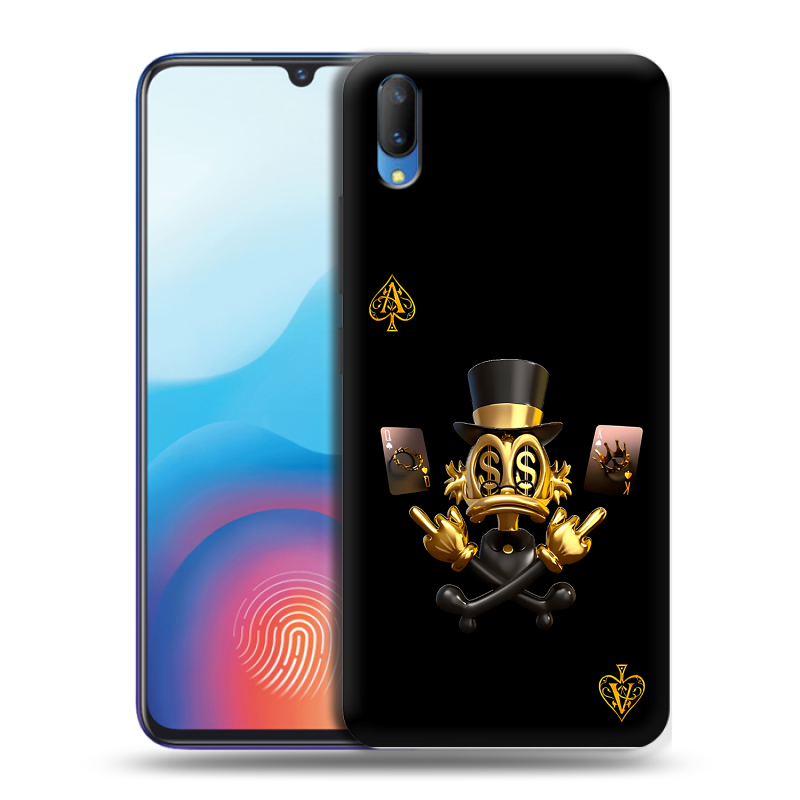 Пластиковый чехол на Vivo V11 с принтом Золотой скрудж макдак Пластиковый чехол на Vivo V11 с принтом Золотой скрудж макдак