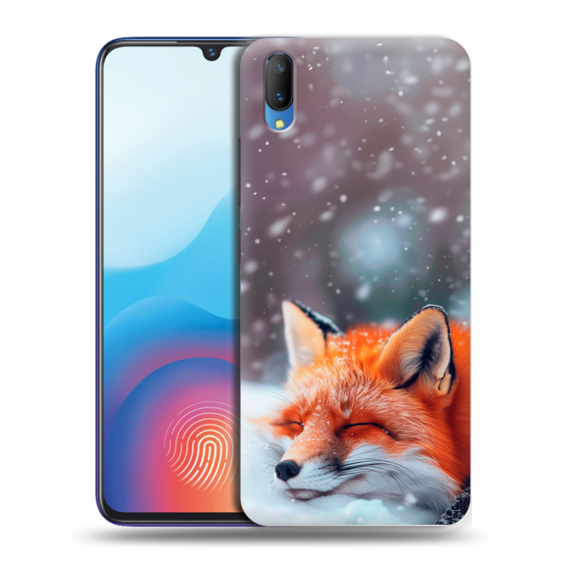 Пластиковый чехол на Vivo V11 с принтом лиса Пластиковый чехол на Vivo V11 с принтом лиса
