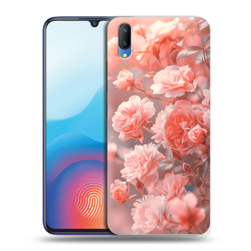 Пластиковый чехол на Vivo V11 с принтом Розы цветы Пластиковый чехол на Vivo V11 с принтом Розы цветы