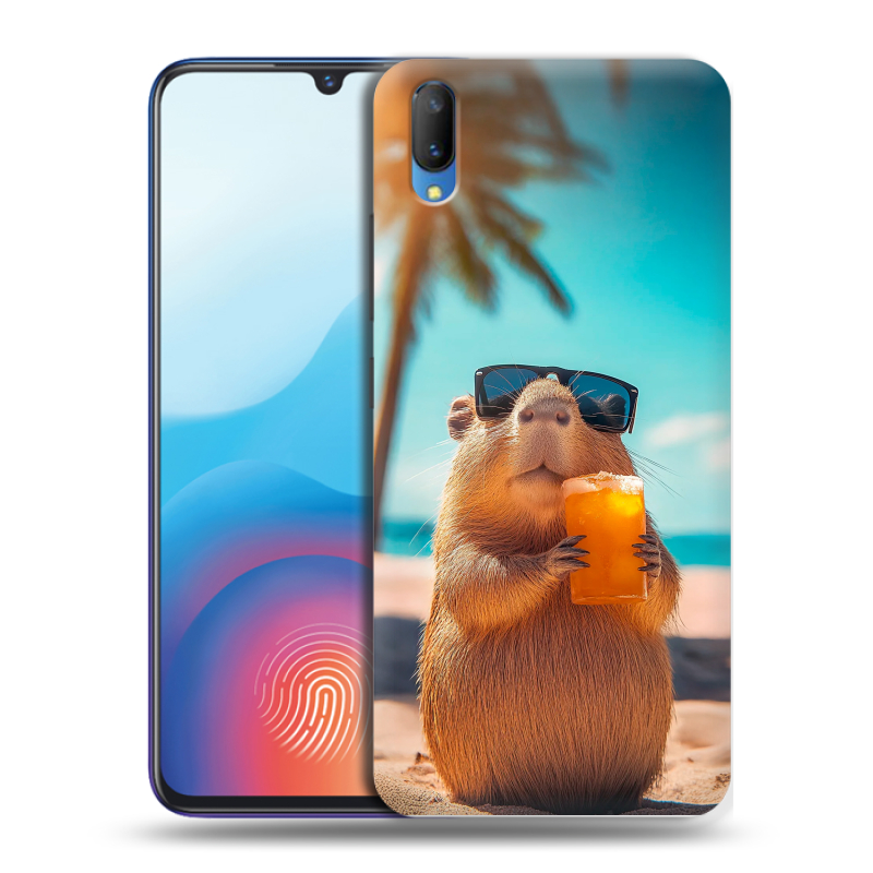 Пластиковый чехол на Vivo V11 с принтом Капибара Пластиковый чехол на Vivo V11 с принтом Капибара