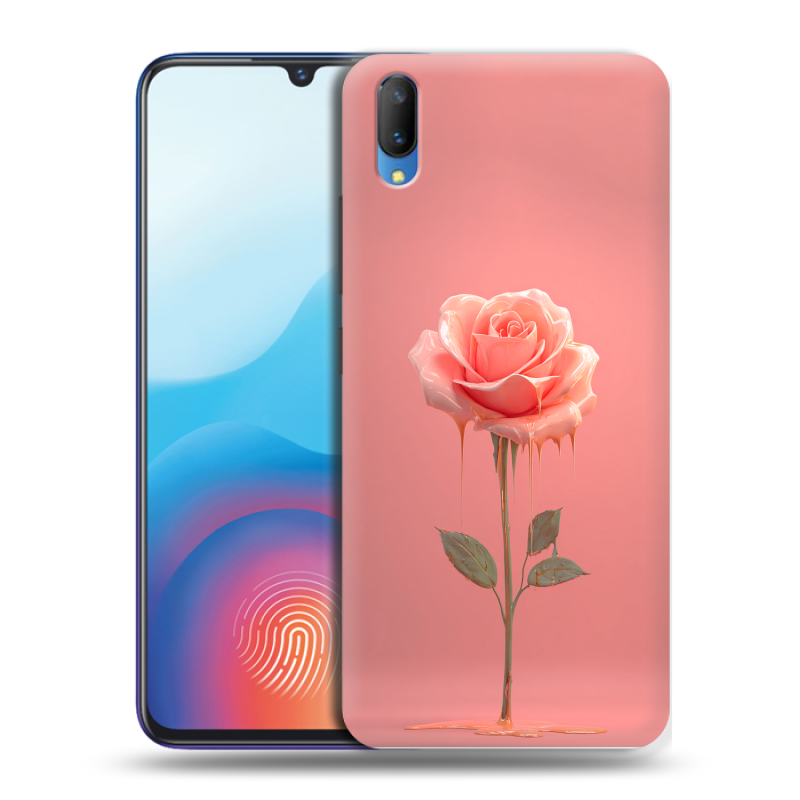 Пластиковый чехол на Vivo V11 с принтом Розовая роза Пластиковый чехол на Vivo V11 с принтом Розовая роза