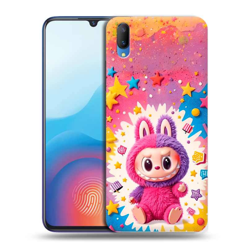 Пластиковый чехол на Vivo V11 с принтом Labubu Лабубу Пластиковый чехол на Vivo V11 с принтом Labubu Лабубу