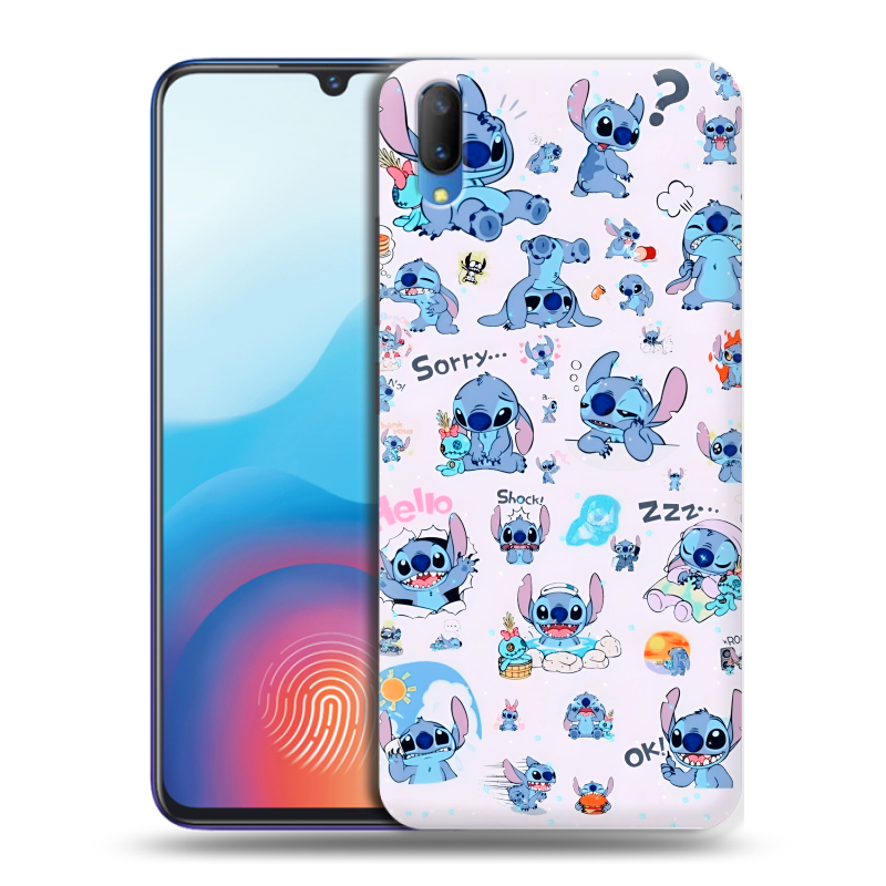 Пластиковый чехол на Vivo V11 с принтом Лило и Стич Пластиковый чехол на Vivo V11 с принтом Лило и Стич