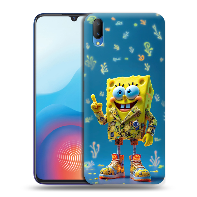 Пластиковый чехол на Vivo V11 с принтом Спанч боб Спанчбоб Пластиковый чехол на Vivo V11 с принтом Спанч боб Спанчбоб
