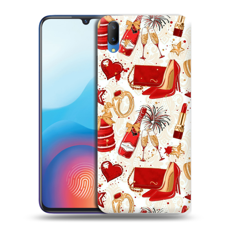 Пластиковый чехол на Vivo V11 с принтом Новый год Пластиковый чехол на Vivo V11 с принтом Новый год