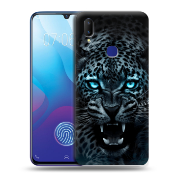 Пластиковый чехол на Vivo V11i с принтом Темный леопард Пластиковый чехол на Vivo V11i с принтом Темный леопард