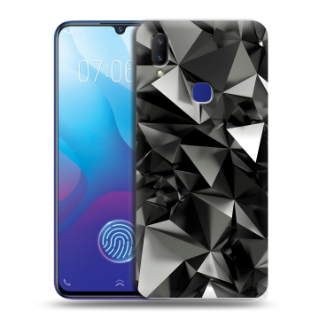 Пластиковый чехол на Vivo V11i с принтом Черные кристаллы Пластиковый чехол на Vivo V11i с принтом Черные кристаллы