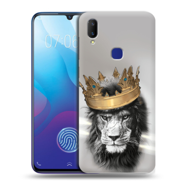 Пластиковый чехол на Vivo V11i с принтом Лев с короной Пластиковый чехол на Vivo V11i с принтом Лев с короной